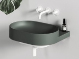 Ravak Umyvadlo Yard 60, bez otvoru pro baterii, bez přepadu, Grey Green