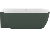 Ravak Vana Freedom Corner II Tec 175x86 L, volně stojící, Grey Green/bílá, krytka odtoku bílá