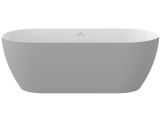 Ravak Vana Freedom O Tec 170x77 volně stojící, Smoke Grey/bílá, krytka odtoku bílá