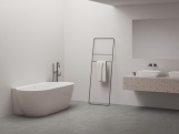 Ravak Vana Freedom Wall II Tec 170x87, volně stojící, Smoke Grey/bílá, krytka odtoku bílá