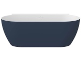 Ravak Vana Freedom Wall II Tec 170x87, volně stojící, Smoke Grey/bílá, krytka odtoku bílá