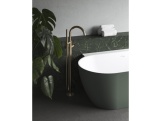 Ravak Vana Freedom Wall II Tec 170x87, volně stojící, Smoke Grey/bílá, krytka odtoku bílá