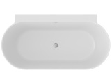 Ravak Vana Freedom Wall II Tec 170x87, volně stojící, Smoke Grey/bílá, krytka odtoku bílá
