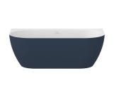 Ravak Vana Freedom Wall Tec 170x87, volně stojící, Deepsea Blue/bílá, krytka odtoku bílá