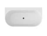 Ravak Vana Freedom Wall Tec 170x87, volně stojící, Smoke Grey/bílá, krytka odtoku bílá