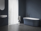 Ravak Vana Ypsilon 180x80, volně stojící, Smoke Grey/bílá, krytka odtoku bílá
