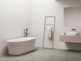 Ravak Vana Ypsilon 180x80, volně stojící, Smoke Grey/bílá, krytka odtoku bílá