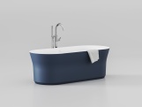 Ravak Vana Ypsilon 180x80, volně stojící, Smoke Grey/bílá, krytka odtoku bílá