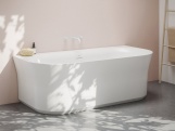 Ravak Vana Ypsilon Wall 178x86, volně stojící, černá/bílá, krytka odtoku černá