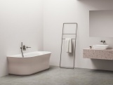 Ravak Vana Ypsilon Wall 178x86, volně stojící, černá/bílá, krytka odtoku černá