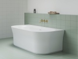 Ravak Vana Ypsilon Wall 178x86, volně stojící, Grey Green/bílá, krytka odtoku bílá