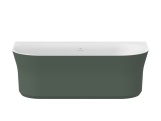 Ravak Vana Ypsilon Wall 178x86, volně stojící, Grey Green/bílá, krytka odtoku bílá