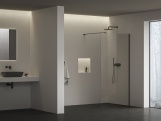 Ravak Walk-In Air Wall 90, černá+transparent