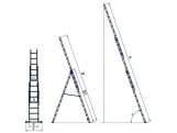 Rebrík trojdielny 5,1m 3x8 G21 Štafle Triplex