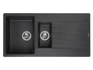 S vaničkou a odkvapom – Reginox Black metalic (silvery) čierna