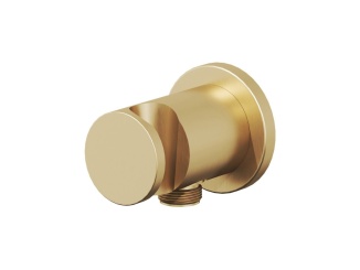 Sanita – Ravak 706.60GLB Podomítkový vývod s držákem, Gold Brushed