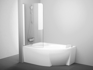 Sanita – Ravak CVSK1 Rosa 160/170 L, bílá matná+transparent