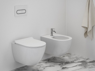 Sanita – Ravak EL 056.20GB Bidetová stojánková baterie 130 mm bez výpusti, Graphite Brushed tmavě grafitová