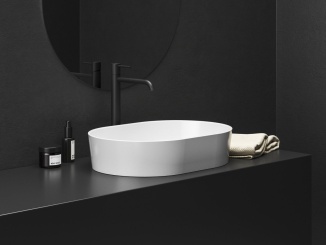 Sanita – Ravak ES 015.20GB Umyvadlová stojánková baterie 340 mm bez výpusti, Graphite Brushed tmavě grafitová