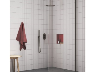 Sanita – Ravak ES 065.20GB.O2.RB07E Podomítková baterie 2-cestná bez tělesa, Graphite Brushed tmavě grafitová