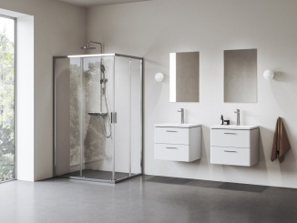 Sanita – Ravak NBLRV2K 90, lesk+transparent lesklý chrom