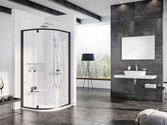 Sanita – Ravak PSKK3 90x90, černá+transparent černá