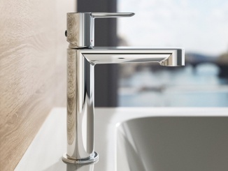 Sanita – Ravak PU 014.21BL Umyvadlová stojánková baterie 190 mm bez výpusti, černá