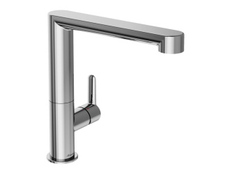 Sanita – Ravak PU 016.20BL Umyvadlová stojánková baterie 269 mm s otočným ramínkem, bez výpusti, černá černá