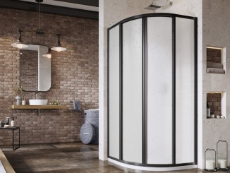 Sanita – Ravak SKCP4 80x80, 195 černá+transparent černá