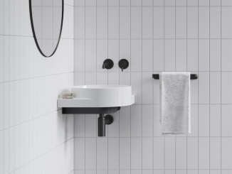 Sanita – Ravak Umyvadlo Yard 45 C, bez otvoru pro baterii, bez přepadu, černá matná