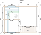 Sauna house Juuka 70mm