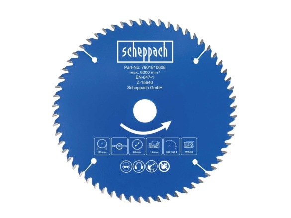 Scheppach Řezný kotouč pr. 165/20, 60 zubů