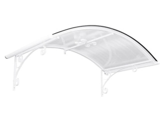 Scobax ajtó előtetők – Vchodová stříška Savespot Antique bílá / čirá, 160 x 90 cm