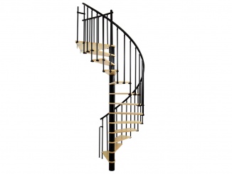 Scobax – Scobax Berlin 120x309 cm - bříza, černé zábradlí černá, 120 x 309 cm