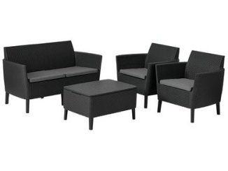 Sestavy – Keter Zahradní set Keter Salemo 2 seater sofa - grafitová / šedá