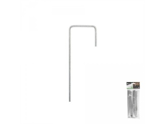 Sítě, textilie a plachty – Bradas Kovový kolík tvaru "J" k upevnění netkané textilie 3 cm / 15 cm - 20 ks