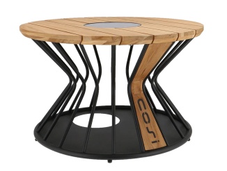 Solární stoly – COSI Cosilumia kulatý stůl 41 cm, teak, 70 cm