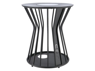 Solární stoly – COSI Cosilumia kulatý stůl 60 cm, černá, 52 cm