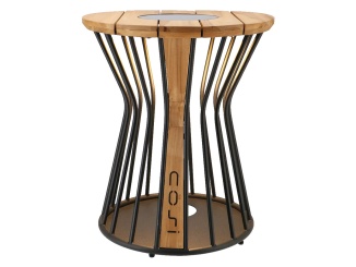 Solární stoly – COSI Cosilumia kulatý stůl 60 cm, teak, 52 cm