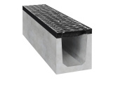 Spádový betonový žlab s litinovou mříží Gutta D400
