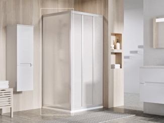 Sprchování – Ravak APSS 90 198, satin+transparent světle šedá