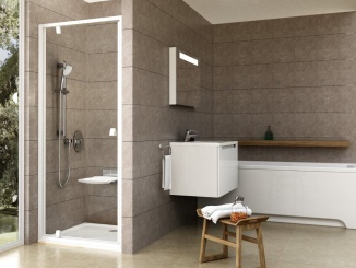 Sprchování – Ravak PDOP1 90, satin+transparent