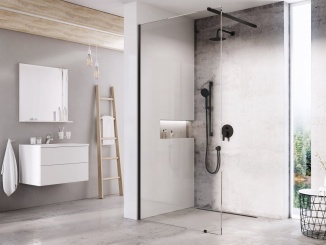Sprchování – Ravak Walk-In Wall Set 60, lesk+transparent