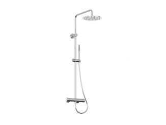 Sprchové stĺpy – Ravak SG 091.00CR Sprchový stĺp s termostatickou batériou, posuvný, so sprchovým setom, chróm