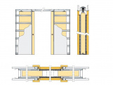 Stavební sádrokartonu (SDK) Eclisse pouzdro dvoukřídlé do