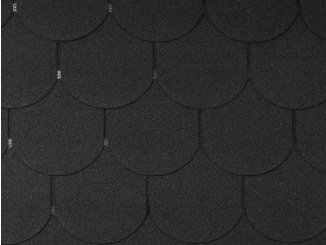Střešní šindele Scobax – asfaltová šindel Bobrovka - černá 3 m²