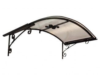 Stříšky nad dveře Scobax – Vchodová strieška Savespot Antique čierna/bronz, 160 x 90 cm