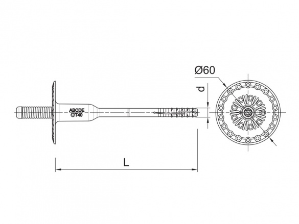 Talířová hmoždinka Koelner TFIX-8S