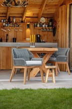 Teak chair Granada with cushion Tuindeco