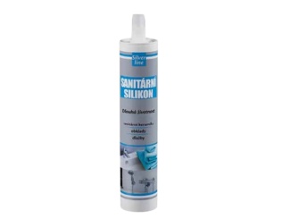 Technická sanita – Sanitární silikon Silver Line Den Braven Sanitární silikon Silver line, kartuše 310 ml, bahama